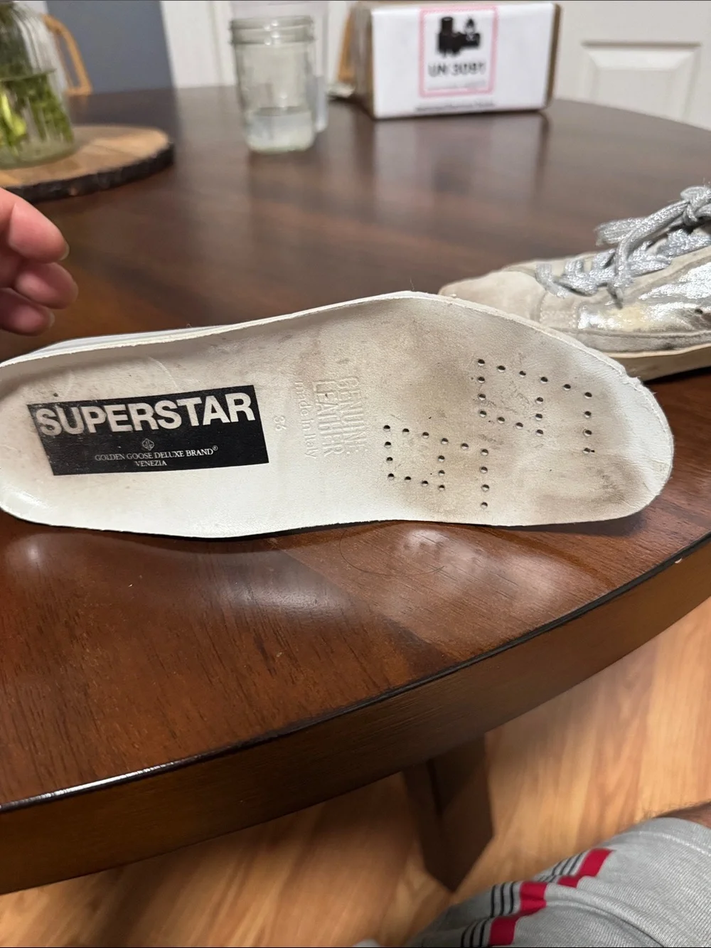 Golden Goose White Leather Insole Sneaker